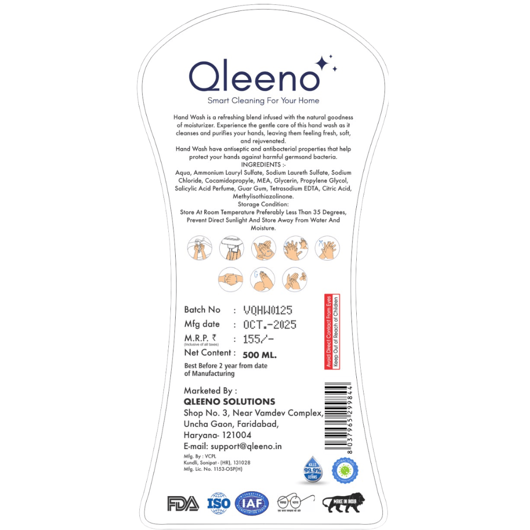 qleeno ocean hand wash – gentle protection & ocean fresh fragrance (500ml) qleeno ocean hand wash – gentle protection & ocean fresh fragrance (500ml)